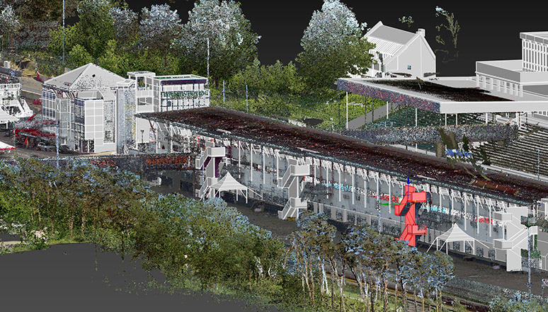 Buildings Scan Pointcloud Circuit Zolder Image